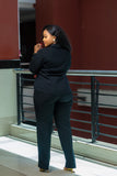 Black Gold Buttoned Top