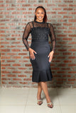 Black Pearl Lace Dress