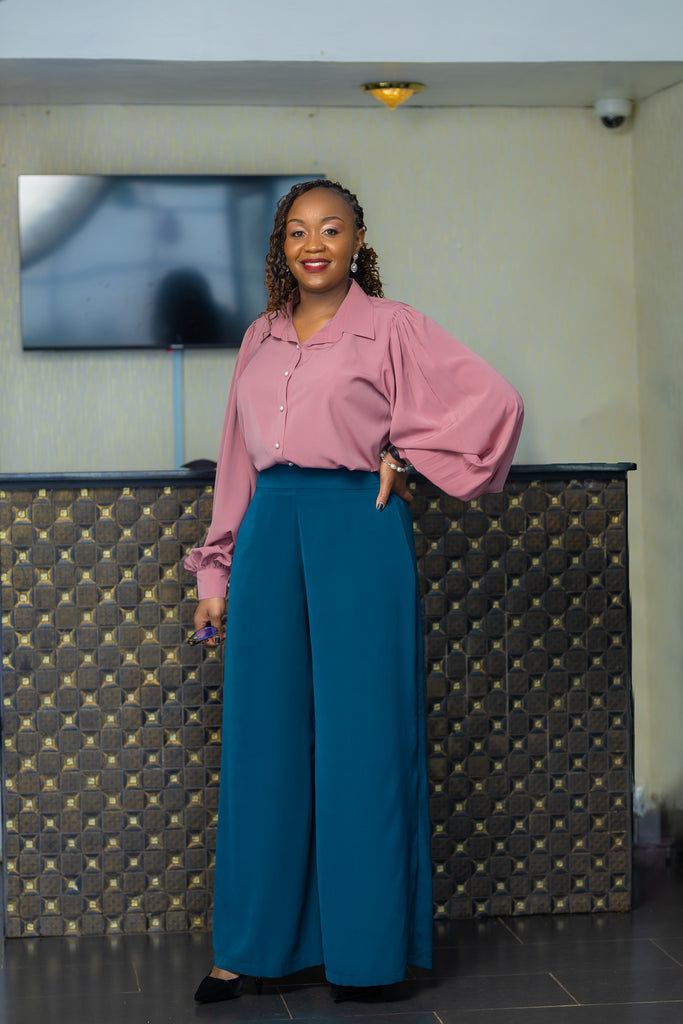 SA Mesa Rose Puff Sleeved top