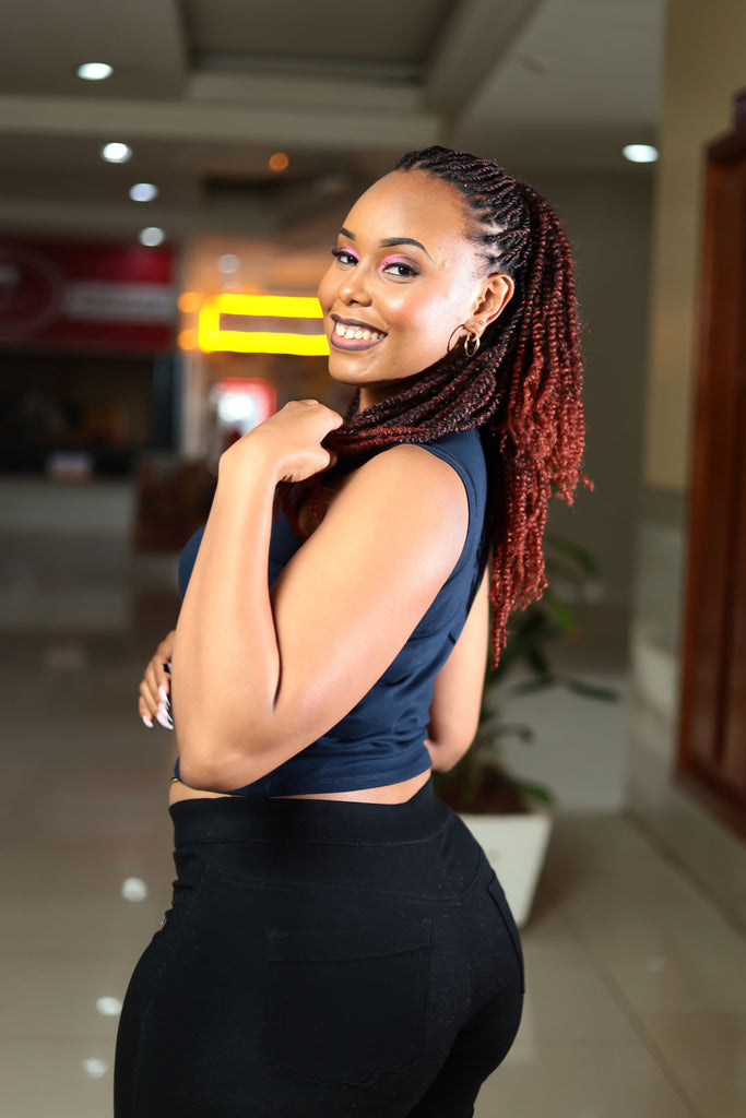 SA Navy Blue Sleeveless Tank Top