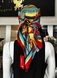 Multicolored silk scarf