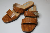 Brown flat sandals