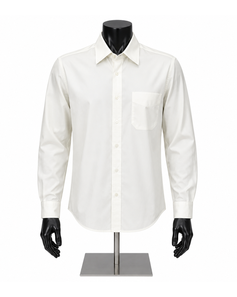 Cream White Longsleeved Men's Shirt