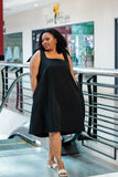 Black Sleeve Ties Dress
