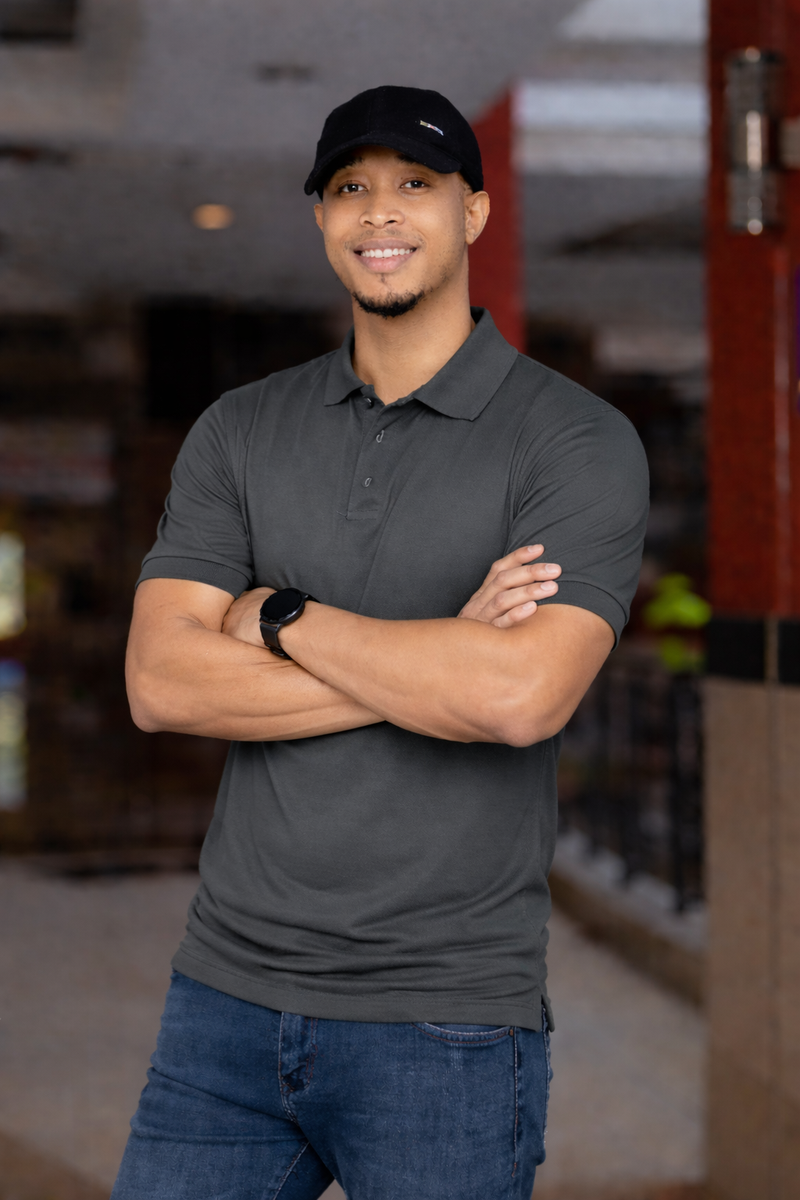 Green Plain polo t-shirt