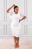 Calvin Klein white bodycon dress
