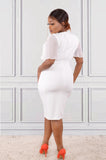 Calvin Klein white bodycon dress