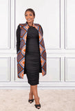 Orange black ankara jacket
