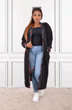 Black fleece jacket with ankara