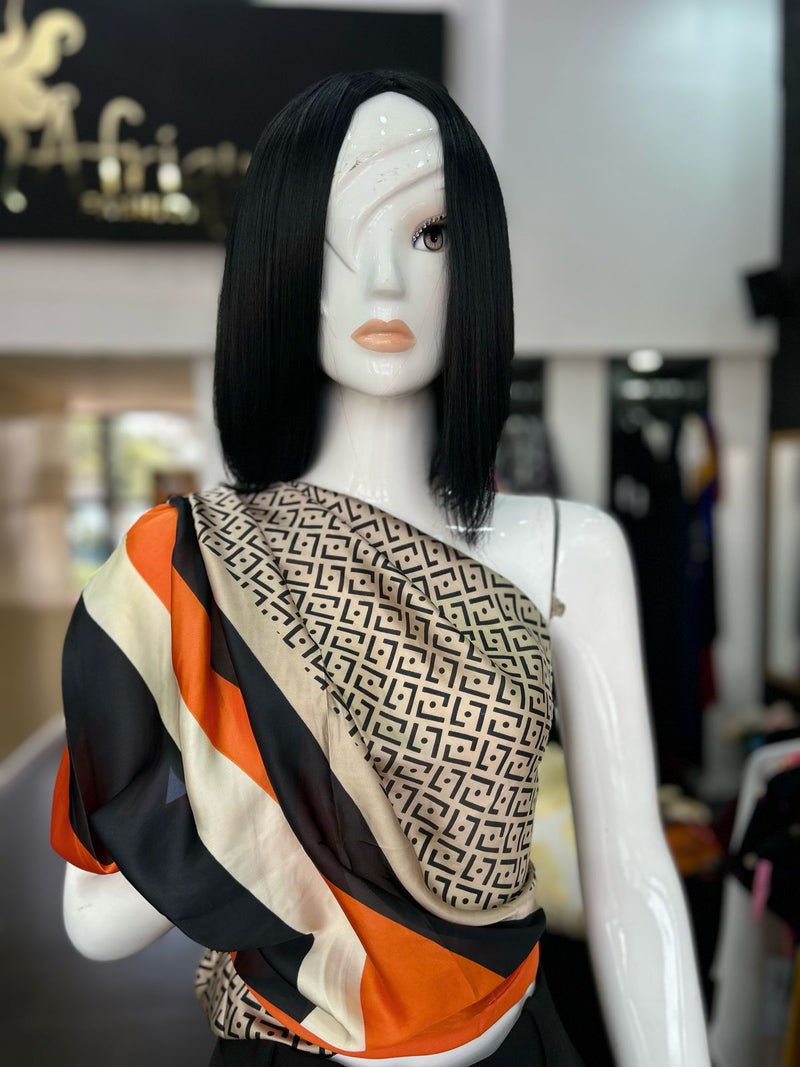 Nude Printed Silk Scarfs