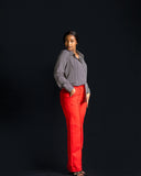Button Up Shirt - Black/White Print - Sarai Afrique
