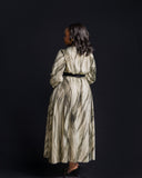 Classic Fashion 3/4 Sleeve Midi Dress - Green Olive