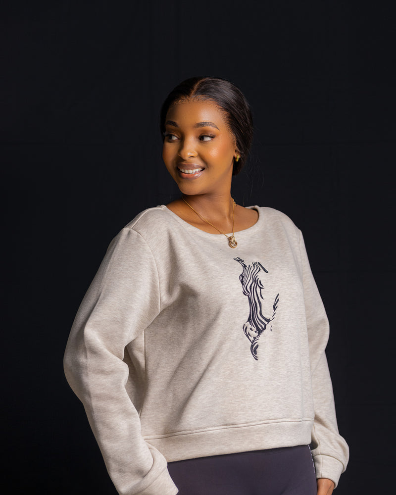 Sweatshirt Beige - Lady Zebra - Sarai Afrique