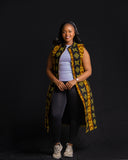 Ankara Jacket - Black/Brown Print - Sarai Afrique