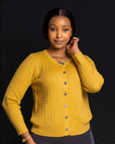 Round Neck Knit Sweater - Mustard