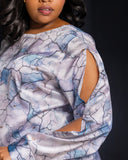 Open Sleeve V-back Top
