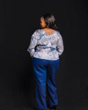 Open Sleeve V-back Top