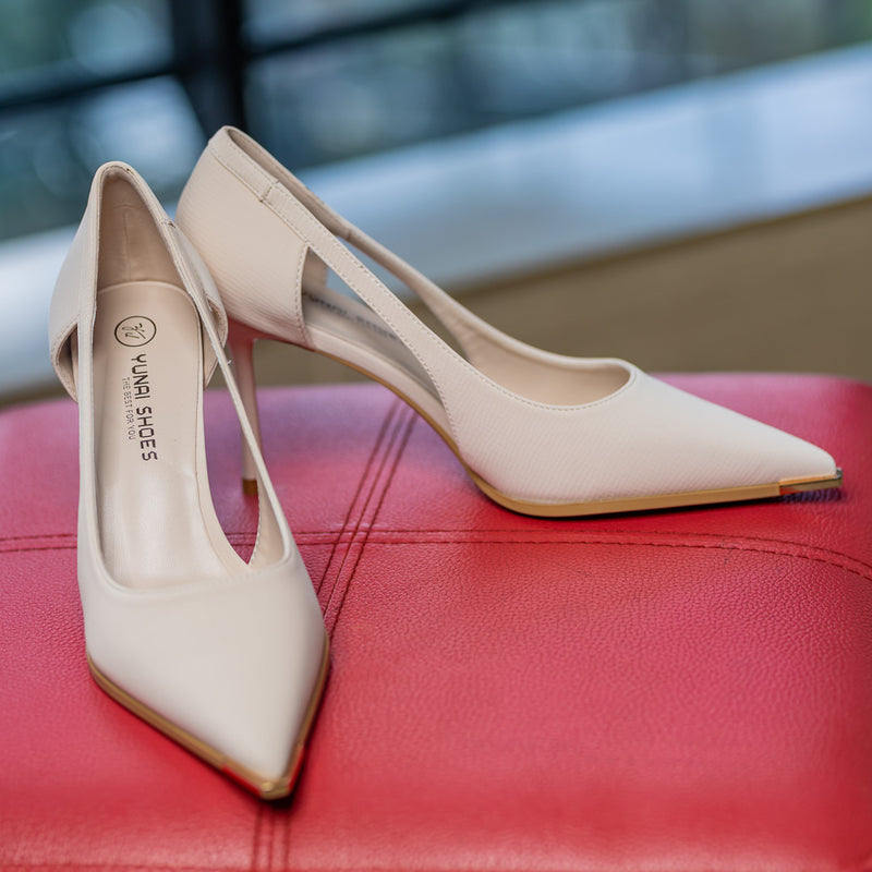 Apricot Side Open Heel