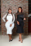 Black Pearl Lace Dress