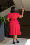 Pink Necktie Aline Dress