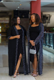 Black Binding Polka Chiffon Cover up