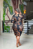 Black Gold ruched dress