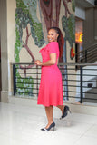 Pink Necktie Aline Dress