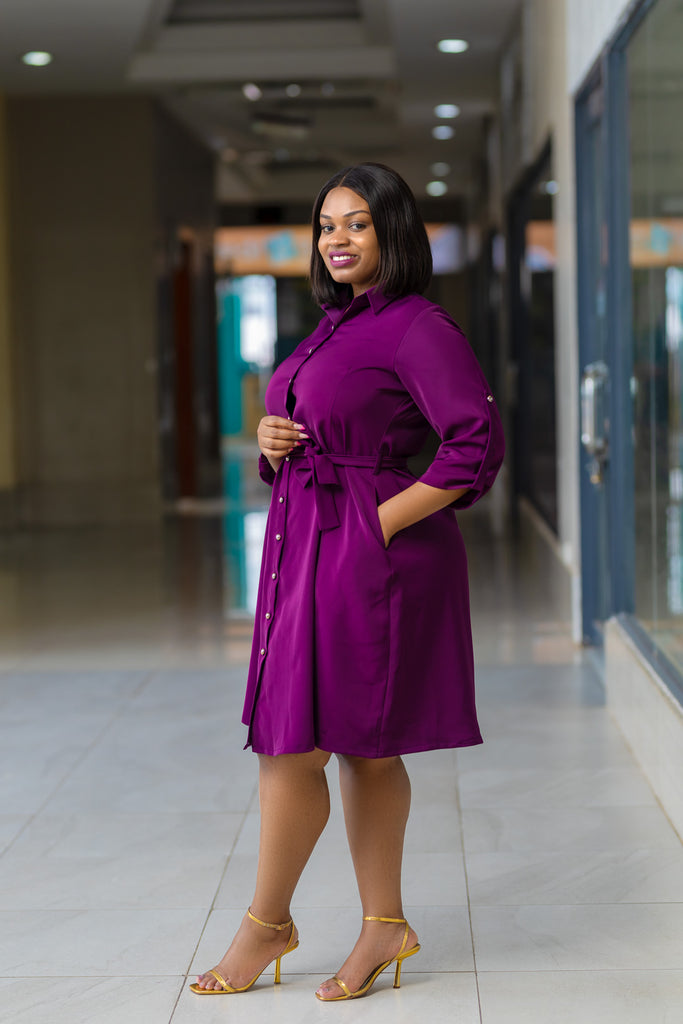 SA Purple Shirt Dress – Sarai Afrique SA Purple Shirt Dress – Sarai Afrique