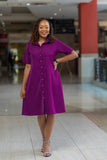 SA Purple Shirt Dress