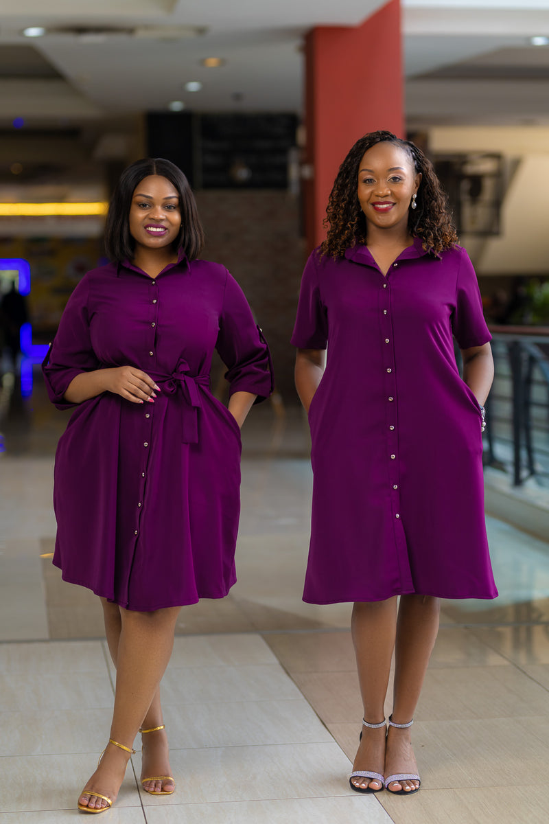 SA Purple Shirt Dress