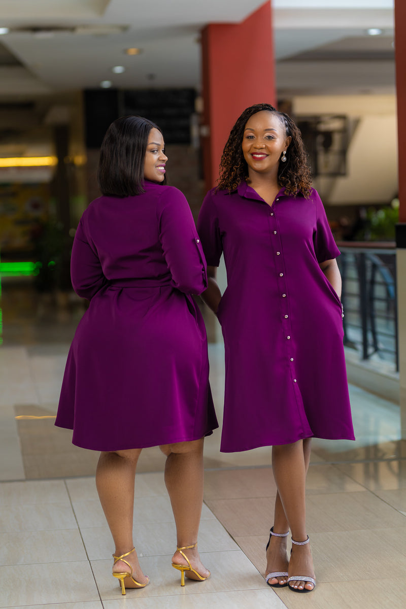 SA Purple Shirt Dress