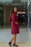 SA Maroon Shirt Dress