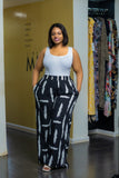 Black and White Pallazo Set