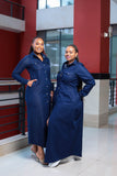 Denim Maxi Shirt Dress