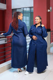 Denim Maxi Shirt Dress