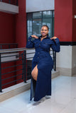 Denim Maxi Shirt Dress