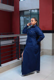 Denim Maxi Shirt Dress