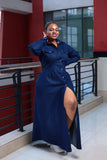 Denim Maxi Shirt Dress