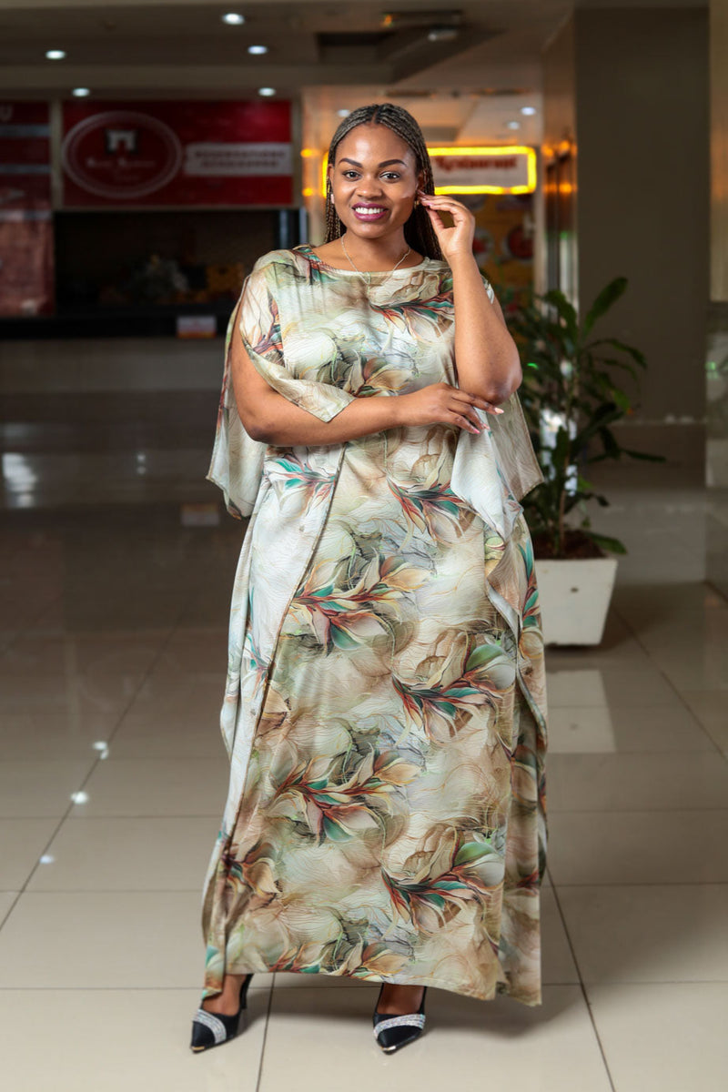 Beige Pattern kaftan