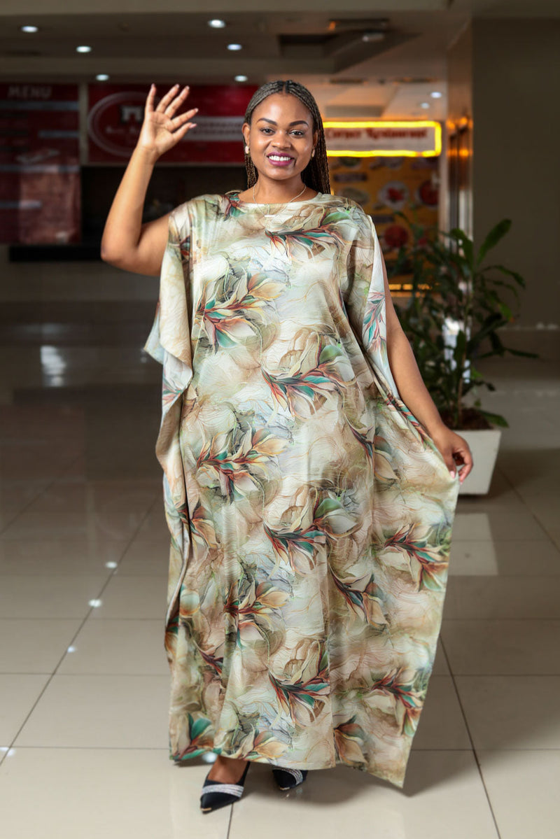 Beige Pattern kaftan