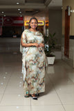 Beige Pattern kaftan