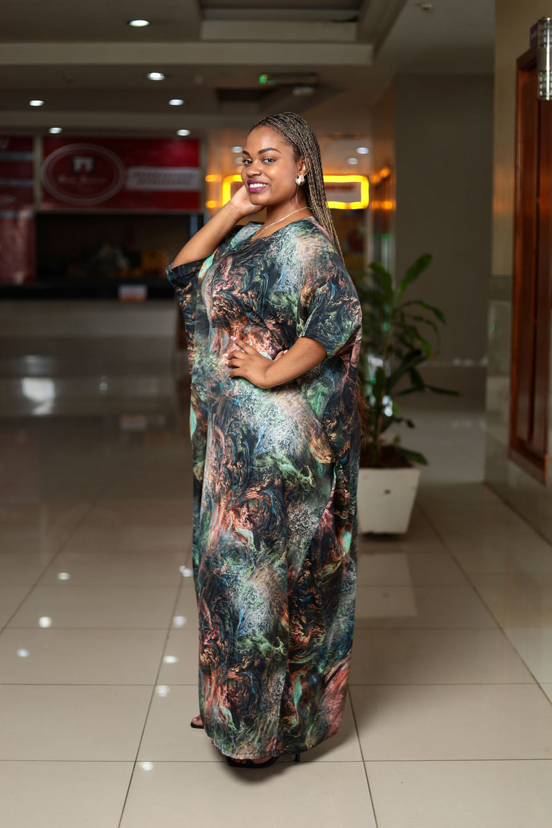Black earthy kaftan without belt