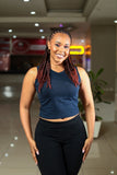 SA Navy Blue Sleeveless Tank Top