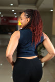 SA Navy Blue Sleeveless Tank Top