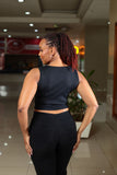 SA Black Sleeveless Tank Top