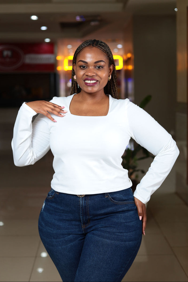 SA White Long Sleeved Tank Top