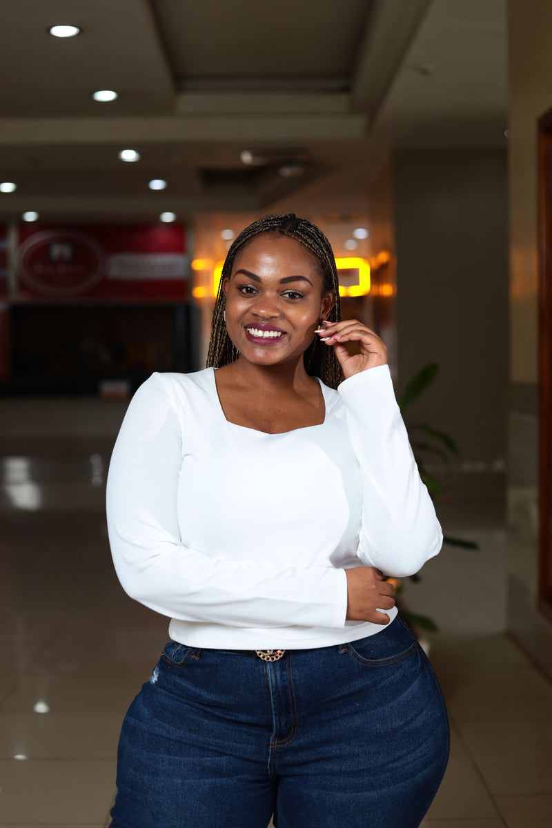 SA White Long Sleeved Tank Top