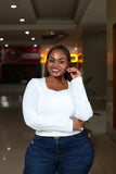 SA White Long Sleeved Tank Top