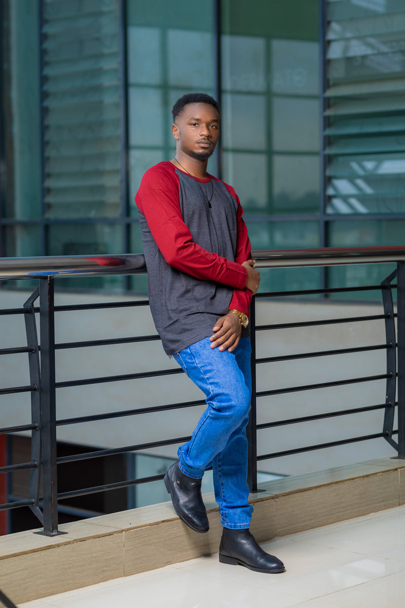 Grey Maroon Baseball t-shirts