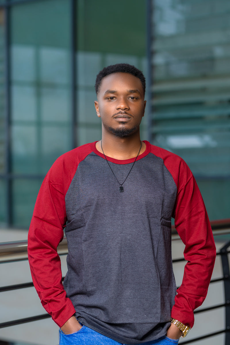 Grey Maroon Baseball t-shirts